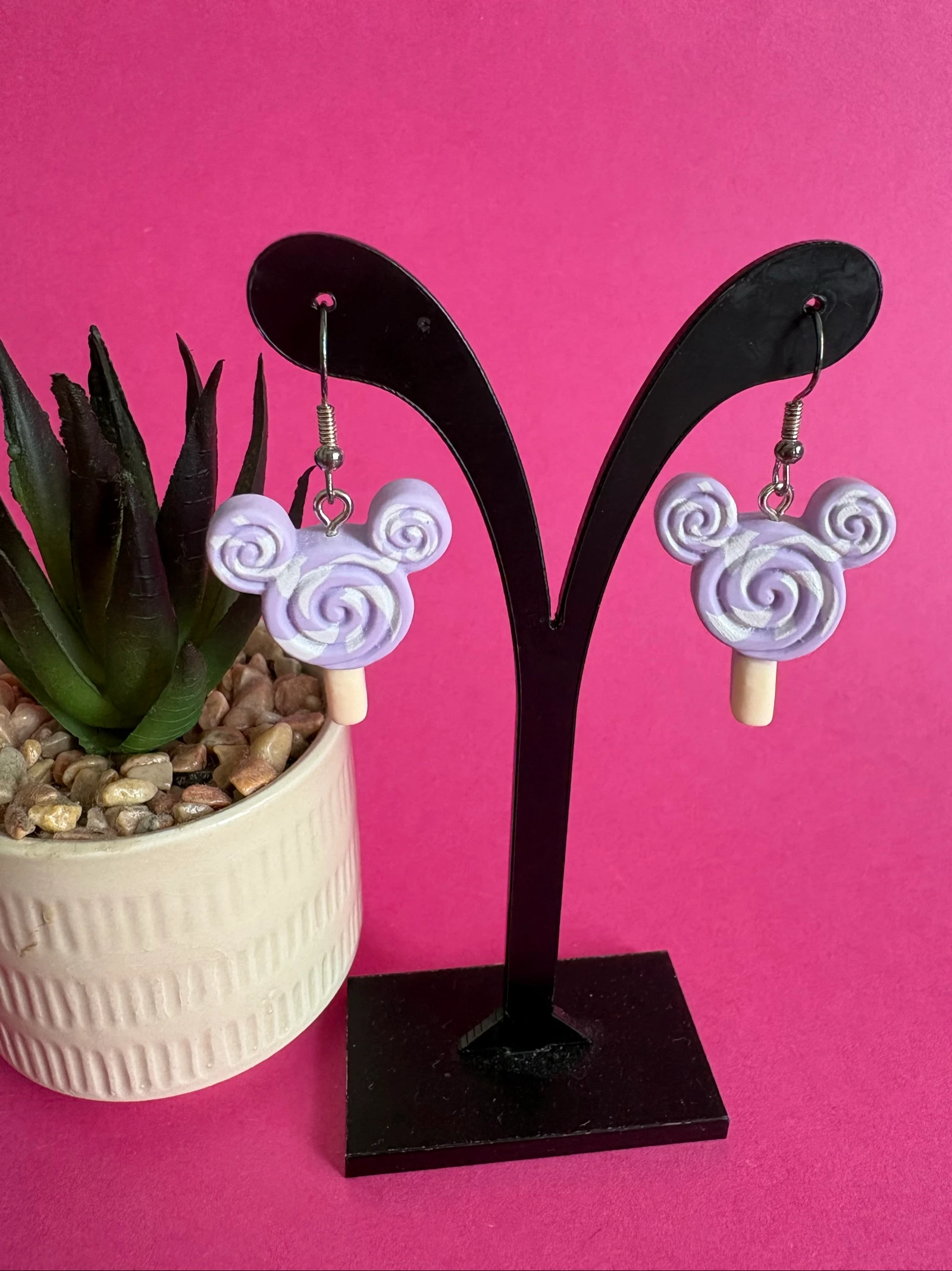 Lot de boucles d'oreilles sucettes Mickey Disney pastel – photo 2